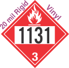 Flammable Class 3 UN1131 20mil Rigid Vinyl DOT Placard