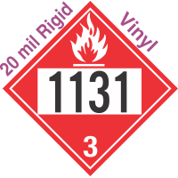 Flammable Class 3 UN1131 20mil Rigid Vinyl DOT Placard