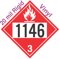 Flammable Class 3 UN1146 20mil Rigid Vinyl DOT Placard