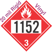 Flammable Class 3 UN1152 20mil Rigid Vinyl DOT Placard