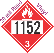 Flammable Class 3 UN1152 20mil Rigid Vinyl DOT Placard