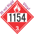 Flammable Class 3 UN1154 20mil Rigid Vinyl DOT Placard