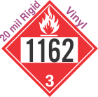 Flammable Class 3 UN1162 20mil Rigid Vinyl DOT Placard