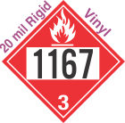 Flammable Class 3 UN1167 20mil Rigid Vinyl DOT Placard