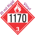 Flammable Class 3 UN1170 20mil Rigid Vinyl DOT Placard