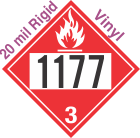 Flammable Class 3 UN1177 20mil Rigid Vinyl DOT Placard