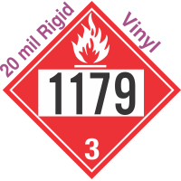 Flammable Class 3 UN1179 20mil Rigid Vinyl DOT Placard