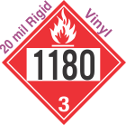 Flammable Class 3 UN1180 20mil Rigid Vinyl DOT Placard