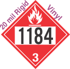 Flammable Class 3 UN1184 20mil Rigid Vinyl DOT Placard
