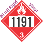 Flammable Class 3 UN1191 20mil Rigid Vinyl DOT Placard