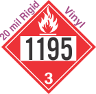 Flammable Class 3 UN1195 20mil Rigid Vinyl DOT Placard