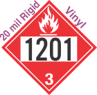 Flammable Class 3 UN1201 20mil Rigid Vinyl DOT Placard