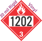 Flammable Class 3 UN1202 20mil Rigid Vinyl DOT Placard