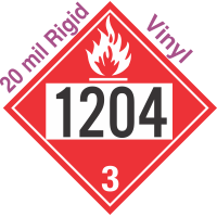 Flammable Class 3 UN1204 20mil Rigid Vinyl DOT Placard