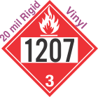Flammable Class 3 UN1207 20mil Rigid Vinyl DOT Placard