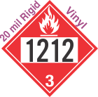 Flammable Class 3 UN1212 20mil Rigid Vinyl DOT Placard