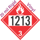 Flammable Class 3 UN1213 20mil Rigid Vinyl DOT Placard