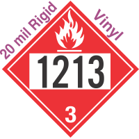 Flammable Class 3 UN1213 20mil Rigid Vinyl DOT Placard