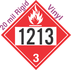 Flammable Class 3 UN1213 20mil Rigid Vinyl DOT Placard