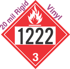 Flammable Class 3 UN1222 20mil Rigid Vinyl DOT Placard