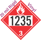 Flammable Class 3 UN1235 20mil Rigid Vinyl DOT Placard