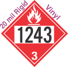 Flammable Class 3 UN1243 20mil Rigid Vinyl DOT Placard