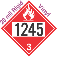 Flammable Class 3 UN1245 20mil Rigid Vinyl DOT Placard