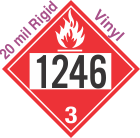 Flammable Class 3 UN1246 20mil Rigid Vinyl DOT Placard
