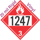 Flammable Class 3 UN1247 20mil Rigid Vinyl DOT Placard