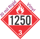 Flammable Class 3 UN1250 20mil Rigid Vinyl DOT Placard