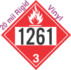 Flammable Class 3 UN1261 20mil Rigid Vinyl DOT Placard