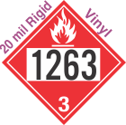 Flammable Class 3 UN1263 20mil Rigid Vinyl DOT Placard
