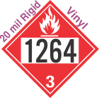 Flammable Class 3 UN1264 20mil Rigid Vinyl DOT Placard
