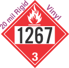 Flammable Class 3 UN1267 20mil Rigid Vinyl DOT Placard