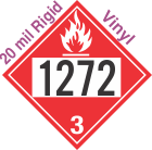 Flammable Class 3 UN1272 20mil Rigid Vinyl DOT Placard