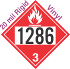 Flammable Class 3 UN1286 20mil Rigid Vinyl DOT Placard