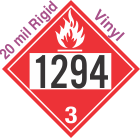 Flammable Class 3 UN1294 20mil Rigid Vinyl DOT Placard
