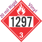 Flammable Class 3 UN1297 20mil Rigid Vinyl DOT Placard
