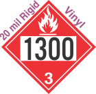 Flammable Class 3 UN1300 20mil Rigid Vinyl DOT Placard