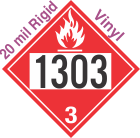 Flammable Class 3 UN1303 20mil Rigid Vinyl DOT Placard
