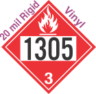 Flammable Class 3 UN1305 20mil Rigid Vinyl DOT Placard