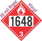 Flammable Class 3 UN1648 20mil Rigid Vinyl DOT Placard