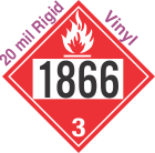 Flammable Class 3 UN1866 20mil Rigid Vinyl DOT Placard