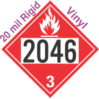 Flammable Class 3 UN2046 20mil Rigid Vinyl DOT Placard