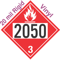 Flammable Class 3 UN2050 20mil Rigid Vinyl DOT Placard