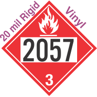 Flammable Class 3 UN2057 20mil Rigid Vinyl DOT Placard