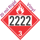 Flammable Class 3 UN2222 20mil Rigid Vinyl DOT Placard