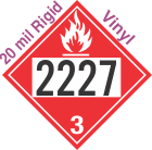 Flammable Class 3 UN2227 20mil Rigid Vinyl DOT Placard