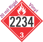 Flammable Class 3 UN2234 20mil Rigid Vinyl DOT Placard