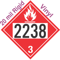 Flammable Class 3 UN2238 20mil Rigid Vinyl DOT Placard